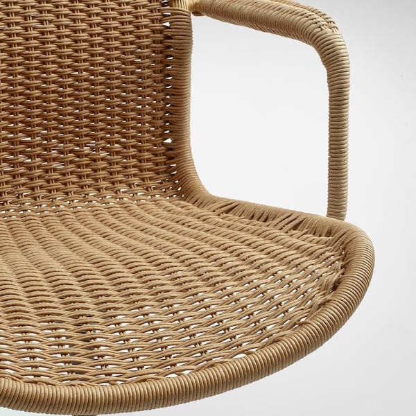 Ikea STIGBYGEL - Sedia girevole con braccioli, marrone/nero