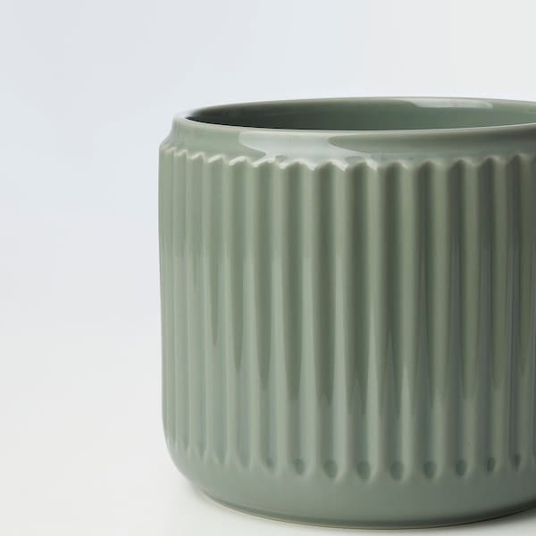 Ikea STILREN - Plant pot, dark turquoise, 12 cm