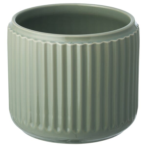 STILREN - Plant pot, dark turquoise, 15 cm
