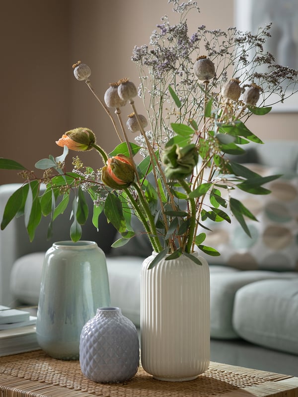 STILREN vase, white, 22 cm