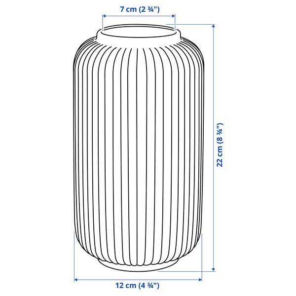 STILREN - Vase, white, 22 cm