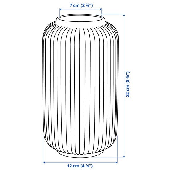 Ikea STILREN - Vase, white, 22 cm