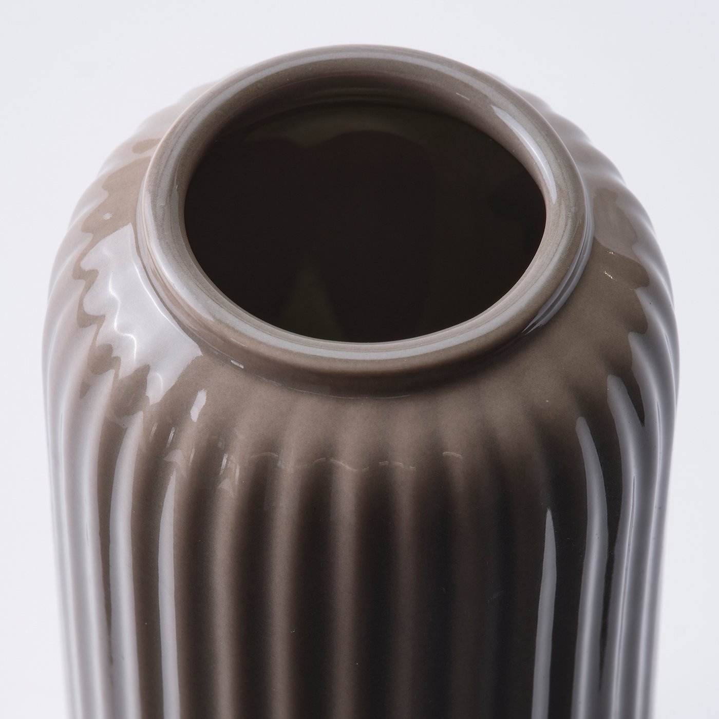 STILREN vase, dark grey-beige, 12 cm