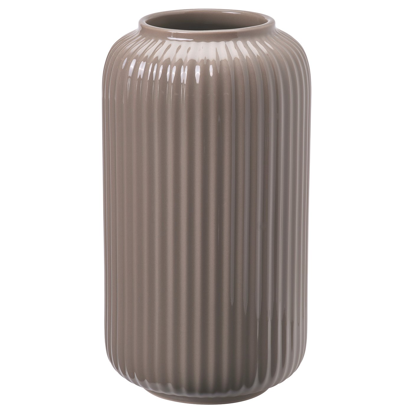 STILREN vase, dark grey-beige, 22 cm