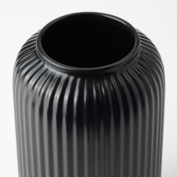 STILREN - Vase, black, 22 cm