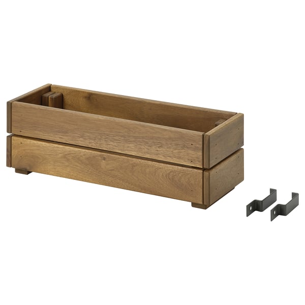 STJÄRNANIS flower box, outdoor acacia, 43x15 cm