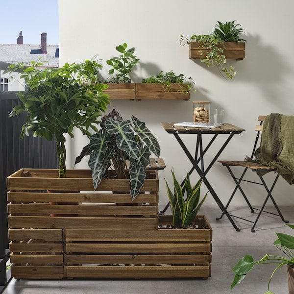 Ikea STJÄRNANIS - Planter, outdoor acacia,75x27 cm