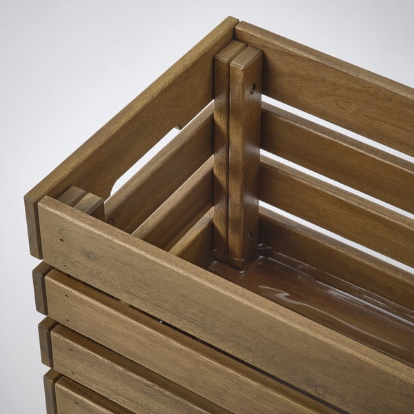 STJÄRNANIS flower box, outdoor acacia, 75x27 cm