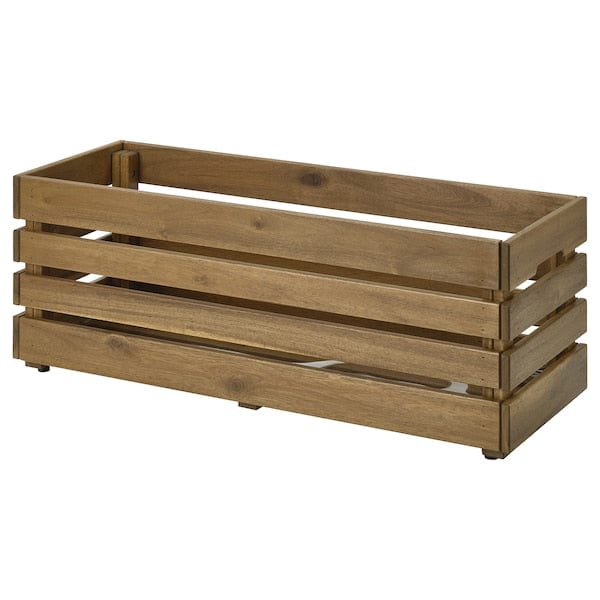 Ikea STJÄRNANIS - Planter, outdoor acacia,75x27 cm