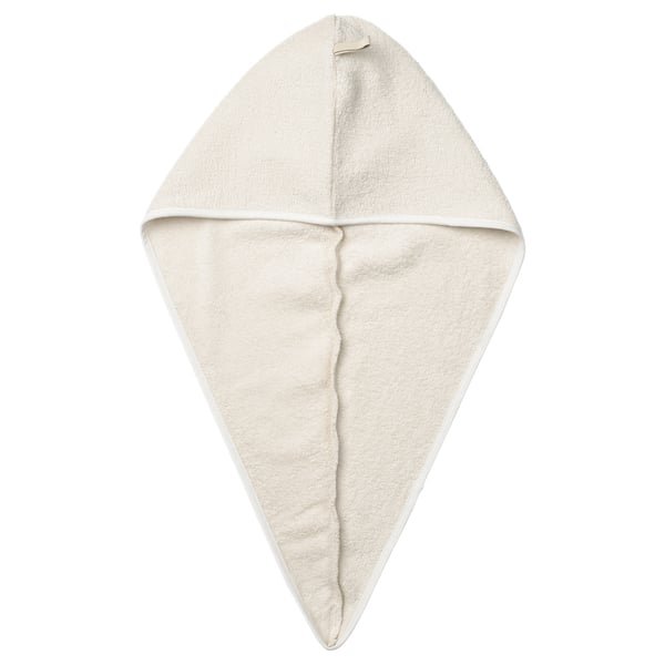 STJÄRNBUSKE hair towel wrap, natural, 72x26 cm