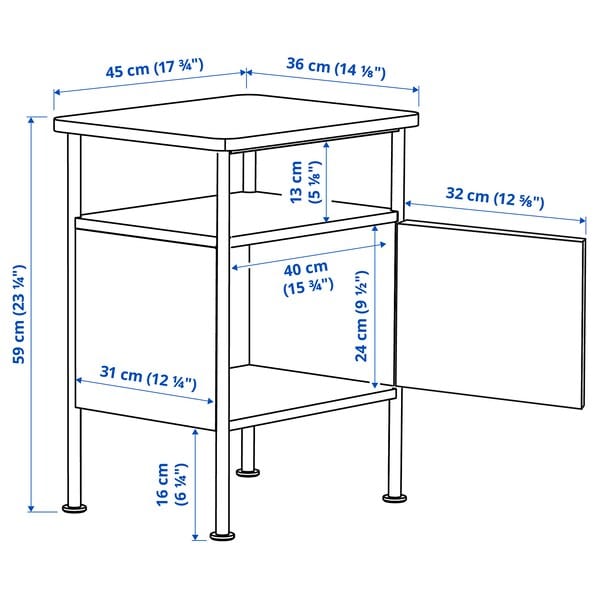 Ikea STJÄRNÖ / GRÅFJÄLLET - 3-piece bedroom set, anthracite,140x200 cm