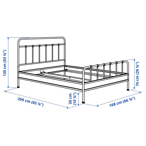 STJÄRNÖ bed frame, anthracite/Lindbåden, 160x200 cm