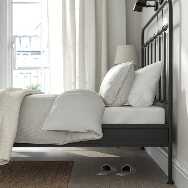 Ikea STJÄRNÖ - Bed frame, anthracite/Luröy,160x200 cm