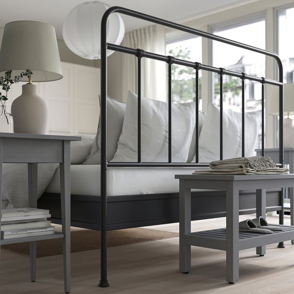 STJÄRNÖ bed frame, anthracite, 160x200 cm