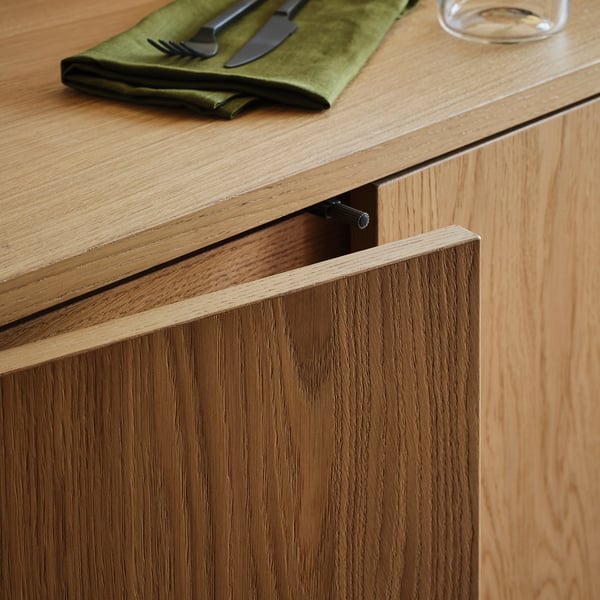 STOCKHOLM 2025 sideboard, oak veneer, 161x42x83 cm