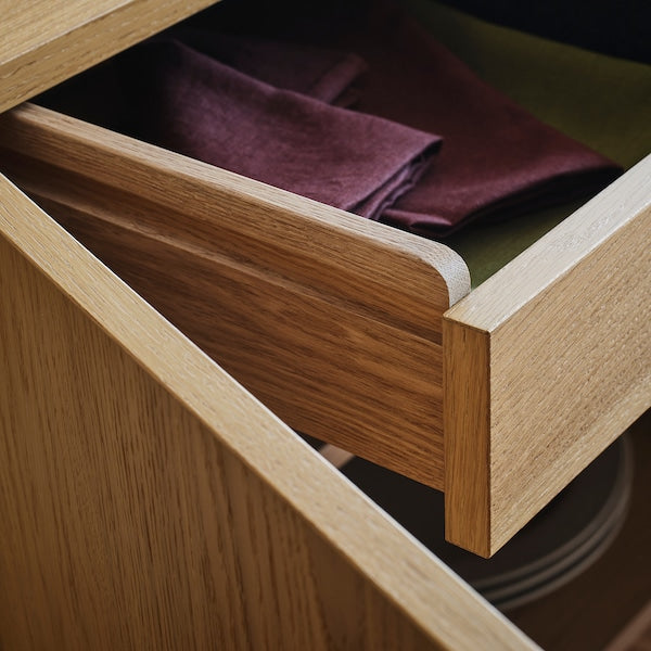 STOCKHOLM 2025 - Sideboard, oak veneer, 161x42x83 cm