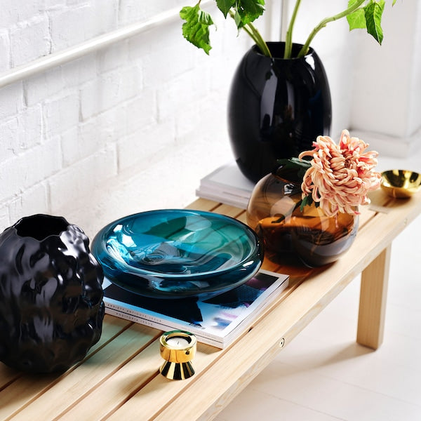 STOCKHOLM 2025 bowl, dark blue-turquoise, 34 cm