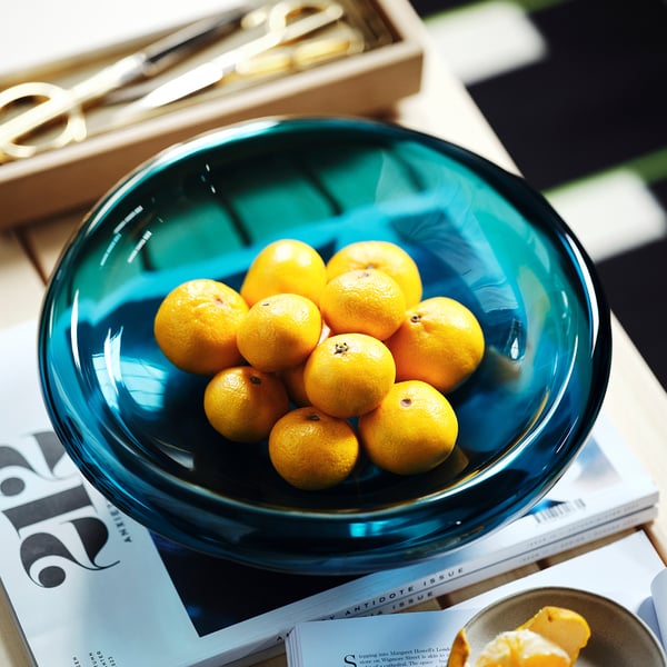 STOCKHOLM 2025 bowl, dark blue-turquoise, 34 cm