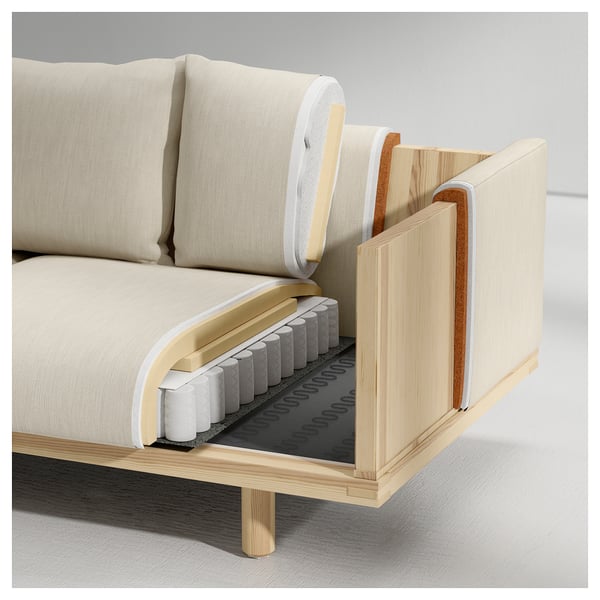 STOCKHOLM 2025 3-seat sofa, Sundhamn beige, 233 cm