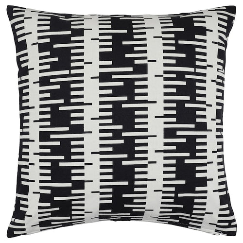 STOCKHOLM 2025 cushion cover, off-white/black, 50x50 cm