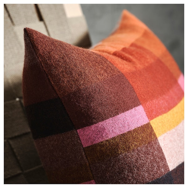 STOCKHOLM 2025 cushion cover, brown-red/bright pink, 40x58 cm