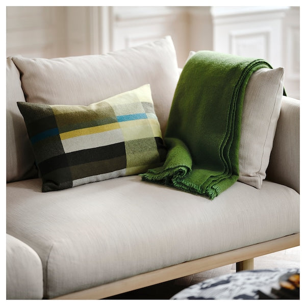 STOCKHOLM 2025 - Cushion cover, dark green/blue-green, 40x58 cm