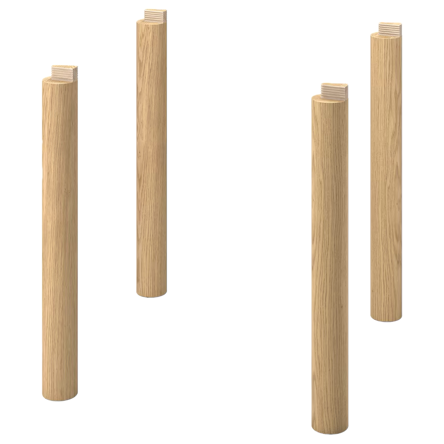 STOCKHOLM 2025 leg, oak veneer, 70 cm, 4 pack