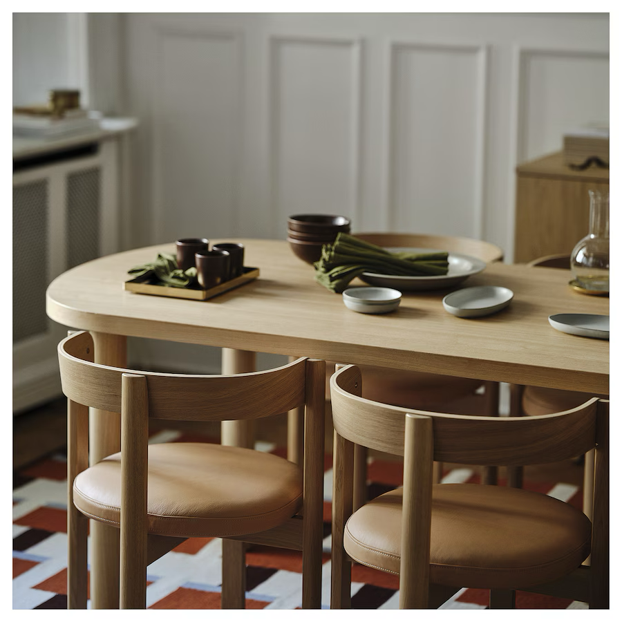 STOCKHOLM 2025 leg, oak veneer, 70 cm, 4 pack