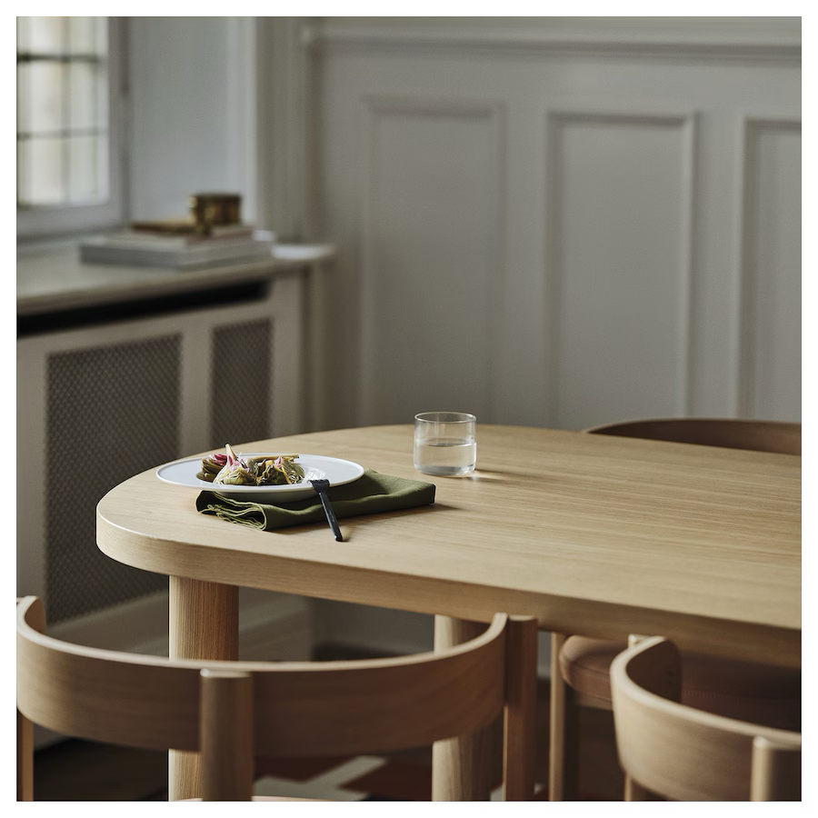 STOCKHOLM 2025 leg, oak veneer, 70 cm, 4 pack