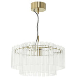 STOCKHOLM 2025 pendant lamp, glass/brass-plated, 54 cm