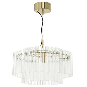 STOCKHOLM 2025 pendant lamp, glass/brass-plated, 54 cm