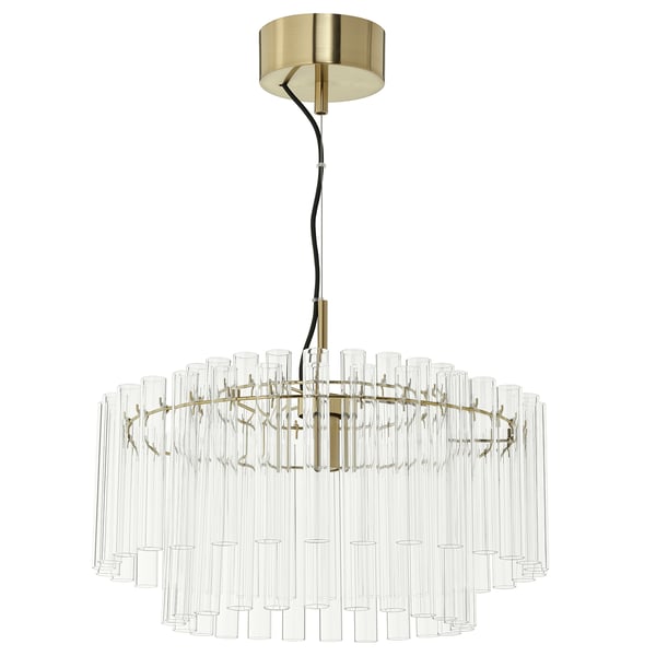 STOCKHOLM 2025 pendant lamp, glass/brass-plated, 54 cm
