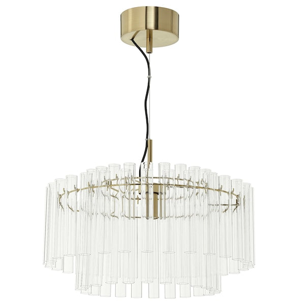 STOCKHOLM 2025 - Pendant lamp, glass/brass-plated, 54 cm
