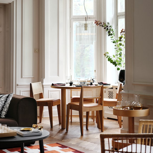 STOCKHOLM 2025 pendant lamp, glass/brass-plated, 38 cm