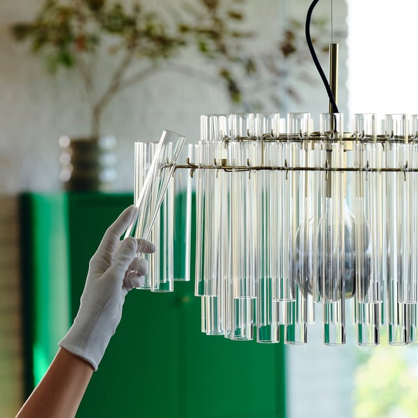 STOCKHOLM 2025 - STOCKHOLM 2025 Pendant lamp, glass/brass-plated, 54 cm
