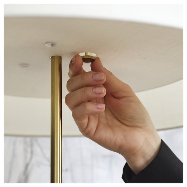 STOCKHOLM 2025 - Table lamp, white fabric/potted,65 cm
