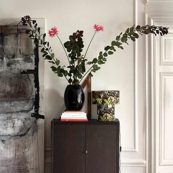 STOCKHOLM 2025 - Table lamp, black patterned/textured,35 cm