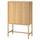 STOCKHOLM 2025 - STOCKHOLM 2025 Cabinet with 2 doors, oak veneer, 80x40x126 cm