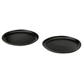 STOCKHOLM 2025 plate, black, 26 cm, 2 pack