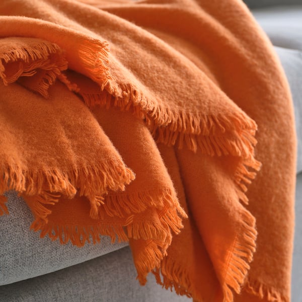 STOCKHOLM 2025 throw, bright orange, 150x200 cm