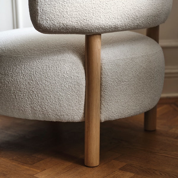 STOCKHOLM 2025 armchair, Djurmo grey/white, 76x68x72 cm