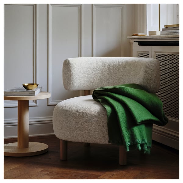 STOCKHOLM 2025 armchair, Djurmo grey/white, 65x15x72 cm