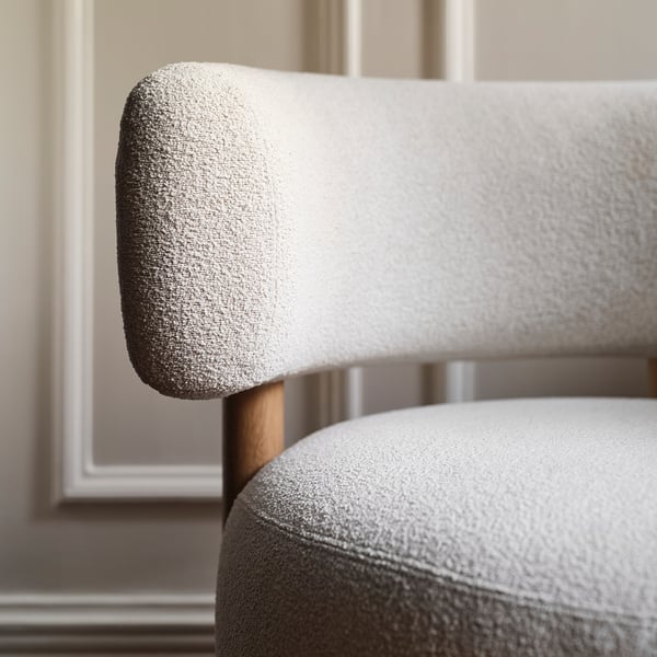 STOCKHOLM 2025 armchair, Djurmo grey/white, 76x68x72 cm