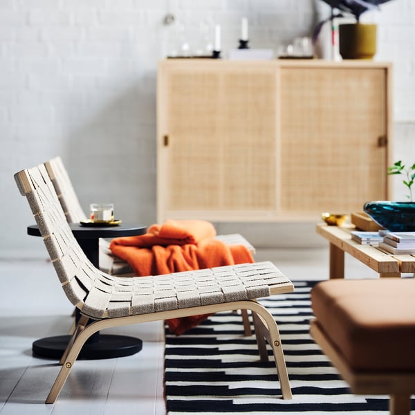 STOCKHOLM 2025 easy chair, birch veneer, 71x63x79 cm