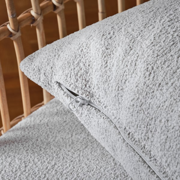 STOCKHOLM 2025 armchair, rattan/Djurmo grey/white, 93x67x77 cm