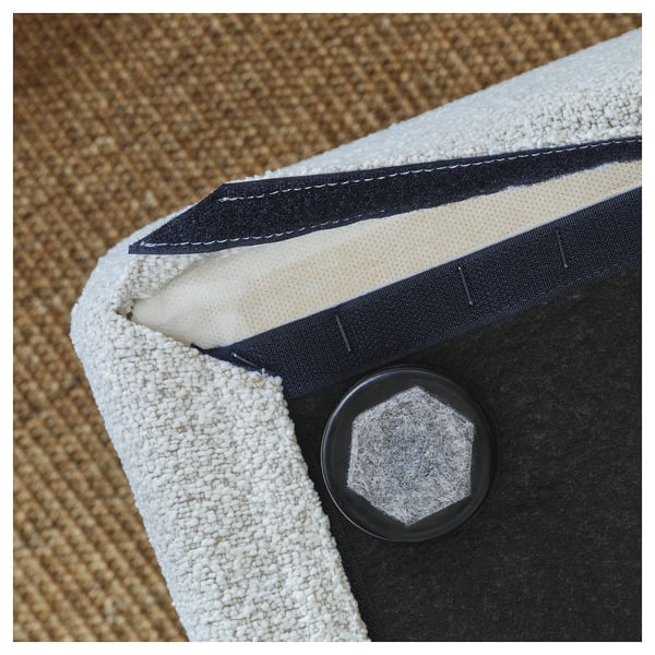 STOCKHOLM 2025 pouffe, Djurmo grey/white, 65x69 cm