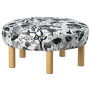STOCKHOLM 2025 pouffe, black/white, 80 cm