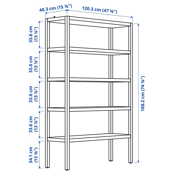 STOCKHOLM 2025 - Shelf, oak veneer/dark brown,120x40x188 cm