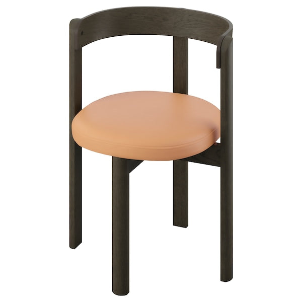 STOCKHOLM 2025 chair, dark brown/leather, 56x74x50 cm