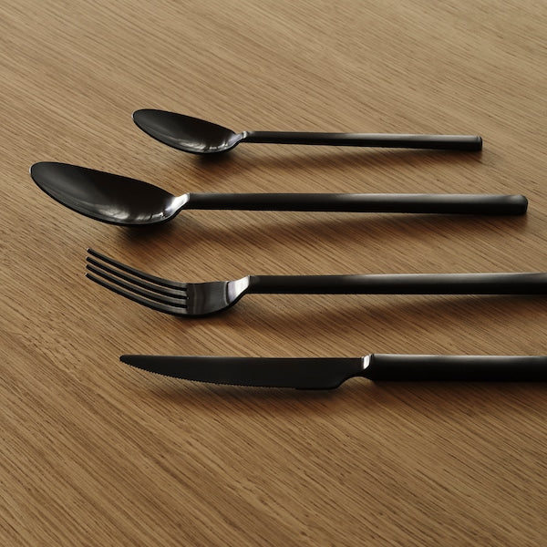STOCKHOLM 2025 24-piece cutlery set, black